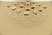 Botellas De Vidrio Pequeñas Con Tapa De Tuerca 50ml 12 Piezas 26x37x70mm Jars Viales Botellas De Prueba Con Fondo Plano Para El Mercado De Arte Y Manualidades - details 1
