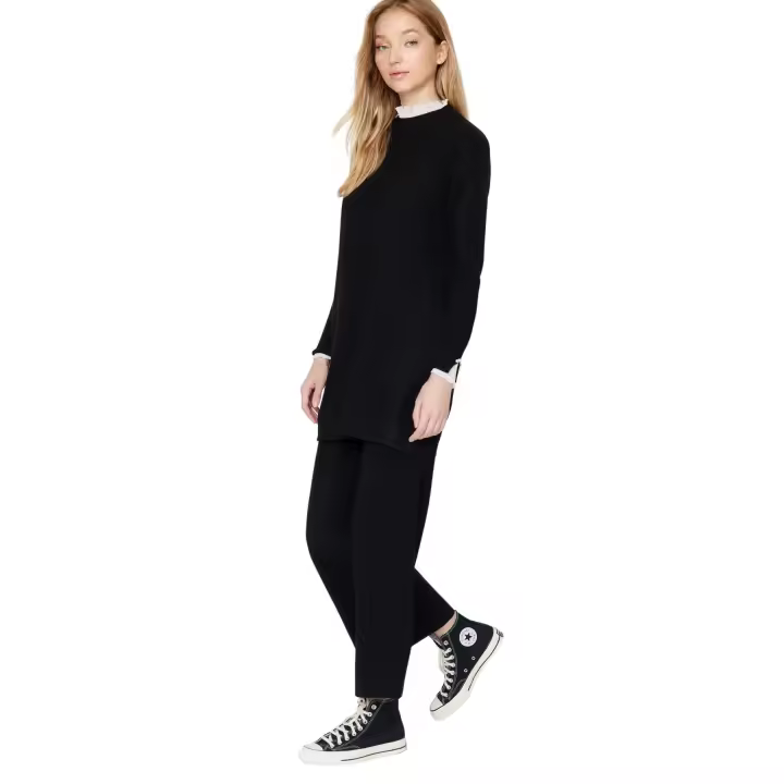 Trendyol Lilac Pearl And Tulle Detailed Sweater-Pants Knitwear Set Tctaw23Us00088 - 1