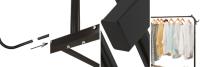 XOKOTAKI Perchero Burro de Ropa Independiente con Almacenamiento y Ganchos Laterales. Soporta Hasta 30kg. Fácil Montaje y Diseño Minimalista. - details 2