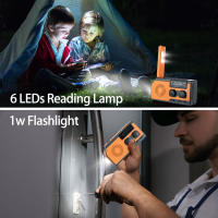 Radio Portátil De Mano Con Crank Solar Y USB 5000mAh LED De Emergencia Flashlight  AM/FM/WB NOAA Weather Radio Para Exteriores - details 6