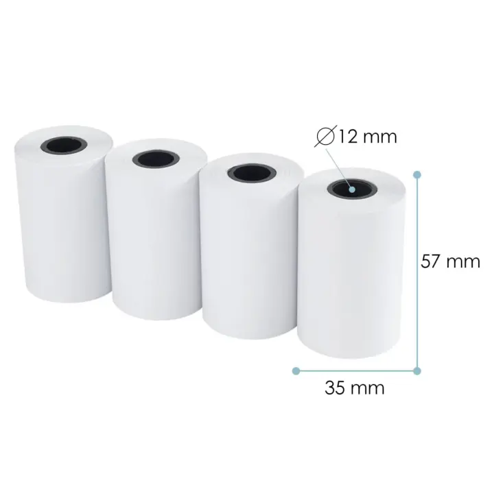 Rollos de Papel Térmico de 57X35X12 Mm,Papel para Tickets de Datáfonos, Cajas Registradoras y Tpv - 1
