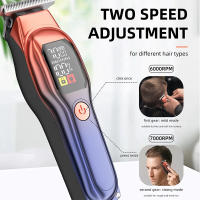 Recortadora De Pelo Profesional Recargable Con Pantalla Digital Baja Ruido Y Luz Auxiliar Kit De Recortadora De Pelo - details 1