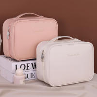 Bolso De Maquillaje Para Mujer Organizador De Viaje Impermeable De PU Cuero Con Compartment Multiuso Cierre De Cremallera - details 3