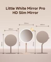 Espejo De Maquillaje DOCO Con Luz LED Ajustable De Alta Calidad Textura Metálica Regalo Perfecto Para El Hogar - details 4