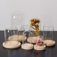 Estuche De Exhibición De Vidrio Con Base De Madera Jarrón De Terrario Cubierta Acrílica Para Flores Inmortalizadas - details 3