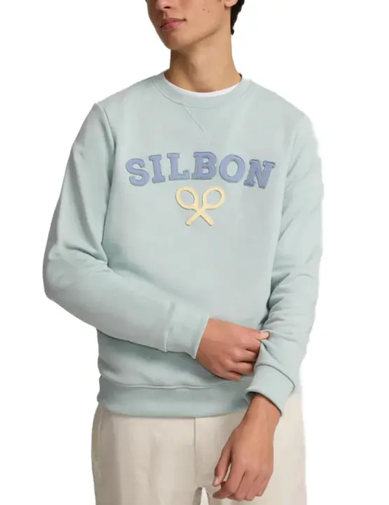 Sudadera Silbon raqueta media verde sin capucha de hombre - 1
