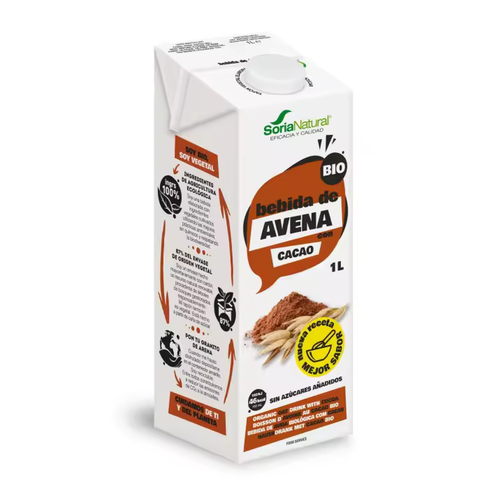 Bebida Vegetal De Avena Con Cacao 1Lt 6Uds Bio S/A - 1