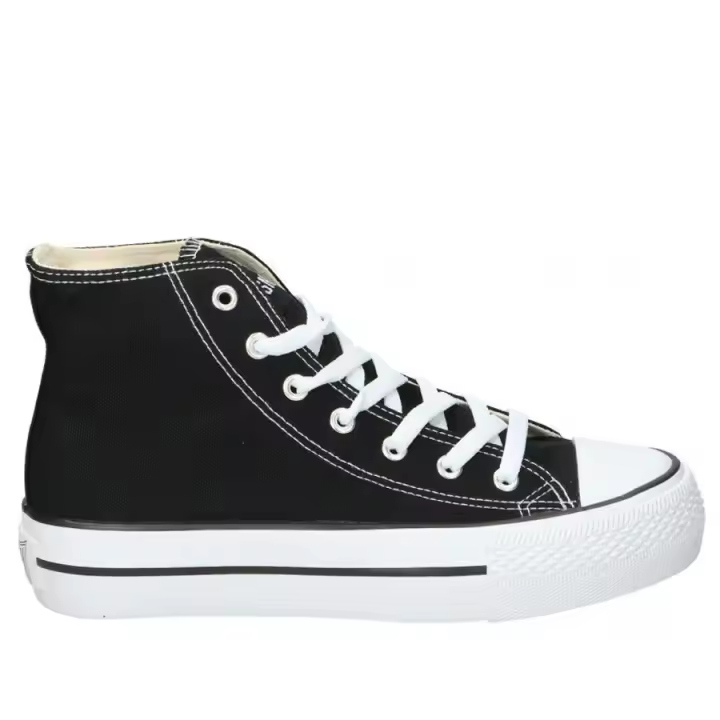 John Smith Libel High Zapatillas Deportivas Clásicas Negras para Hombres - ¡Vulcanizadas y con Cordones! - 1