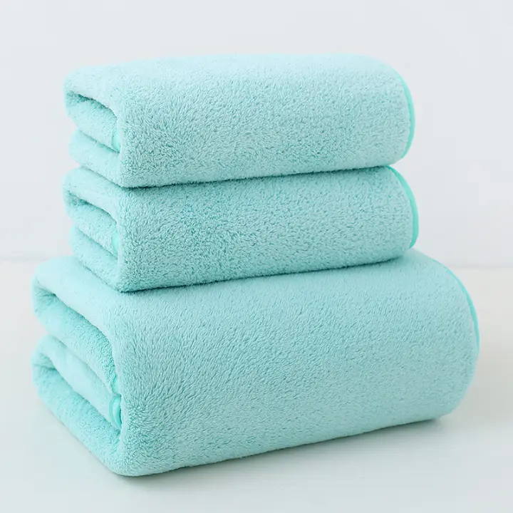 Juego de Toallas de baño, Toalla de Terciopelo, Coral, absorbente, para Deportes, Yoga, SPA, Fitness - 1