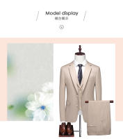 Traje De Boda Para Hombre De Alta Gama Tres Piezas Con Chaleco Y Pantalones Traje De Novio Casual Elegante Para Todas Las Estaciones - details 30