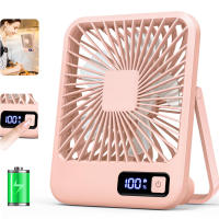Ventilador De Escritorio Portátil Con USB Recargable 180° Inclinable Plegable Con Pantalla De Potencia 5 Velocidades Ultra Silencioso - details 0