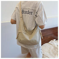 Bolso De Hombro De Gran Capacidad Estilo Casual Unisex Para Diario Comunicación Deportiva Y Tiempo Libre Material Principal Algodón Bolsa Redonda Suave Cierre De Cremallera - details 8