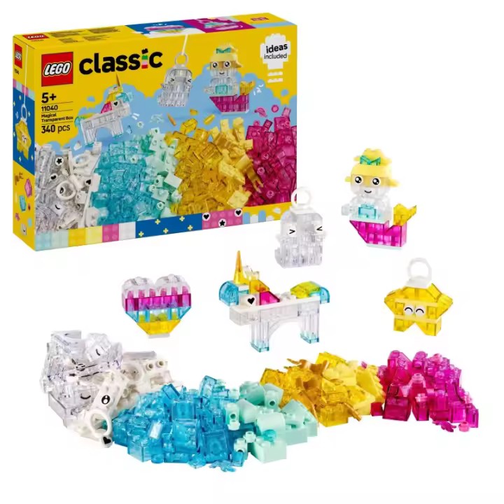 LEGO 11040 Caja de Magia Transparente Classic contiene 340 piezas - edad 5+ años. 25L11040 - 1
