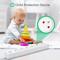 Aigostar Regleta alargador de 6 Tomas con Interruptor y Protección Infantil, 3/5 M, Francés, Blanco, 16A 250V - details 1