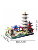 Modelo De Arquitectura De Hangzhou Lago Occidental Bloques De Construcción Micro Estilo Chino Juguete De Puzzle De Montaje Para Regalo - details 6