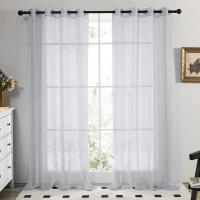 2/4 Panelas Cortinas Blancas/Grises De Tulle Chiffon Modernas Para Decorar Sala De Estar Cocina Dormitorio Translúcidas Sencillas De Poliéster - details 15