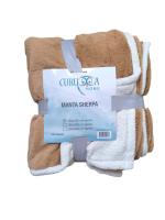Manta Sofa de Borrego, Manta Doble Cara Franela y Sherpa, 100%, Manta sherpa doble cara 130x160, Manta suave y acogedora sherpa, Manta doble capa sherpa 130x160, Manta de sofá reversible sherpa, Manta grande sherpa para cama, Manta sherpa multiusos salón - details 2