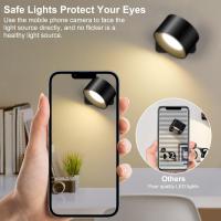 Lámpara De Pared LED Moderna RGB Con Batería USB 2000mA Control Táctil 3 Modos De Brillo Y Rotación Libre De 360 Grados Para Cocina Dormitorio Foyer Estudio Baño - details 5