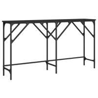 Mesa Consola Vidaxl Madera Ingeniería 140x29x75 Cm Negro - details 1