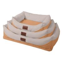 Cama para perros y gatos con base rellena de Fibra Hueca y Espuma Acolchonada para mascotas, diseño elegante, color pastel primavera. - details 3