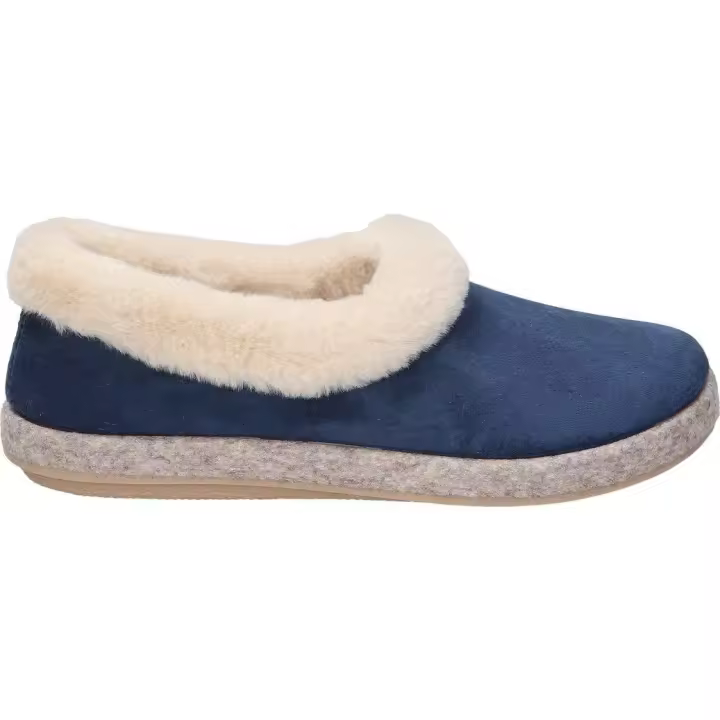 COSDAM | Zapatillas de Casa Cerradas Cosdam para Mujer – Pantuflas en Color Azul Marino – Zapatillas sin cierres – Con Borreguito – Para Invierno – Cómodas – Confort – Relax – Modelo 12001 - 1