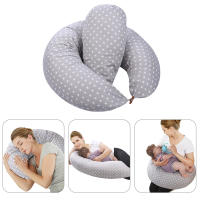 Mujeres embarazadas almohada protección de la cintura lado dormir almohada bebé anti-escupir hasta cojín bebé alimentación del bebé funda de almohada extraíble y lavable - details 3