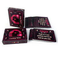 Nuevo 50 divertidas tarjetas de Pareja Rosa Noche Romántica Tema de juego Tarjeta ambigua juego Interactivo - details 2