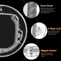 Puerta Para Gatos Con Cerradura De 4 Maneras Pequeña Puerta Para Perros Y Puppies Agujero De Acceso Material De Madera - details 4