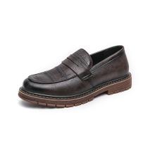 Nuevos Loafers Para Hombre En Cuero Patentado Con Patrón De Piedra Zapatos De Boda Y Casual Con Punta Redonda Cierre SLIP-ON - details 1