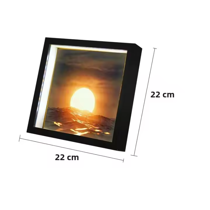 Pintura Iluminada Moderna Y Minimalista Para Dormitorio Luz Nocturna Creativa Tres Colores Ajustables Decoración Para La Cama - 1