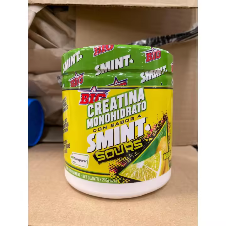 BIG – Creatina Monohidrato con Sabor Smint® Sours Limón | 210g para Fuerza y Rendimiento - 1