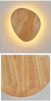 Lámpara De Pared LED De Estilo Simple Con Fuente De Luz En Forma Redonda Y Ovalada Material De Madera Iluminación Interior - details 9