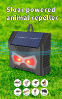 Repelente De Pájaros Electrónico Ultrasonido IP66 Impermeable Con Carga Solar Lámpara LED Control De Plagas Para Courtyard - details 0