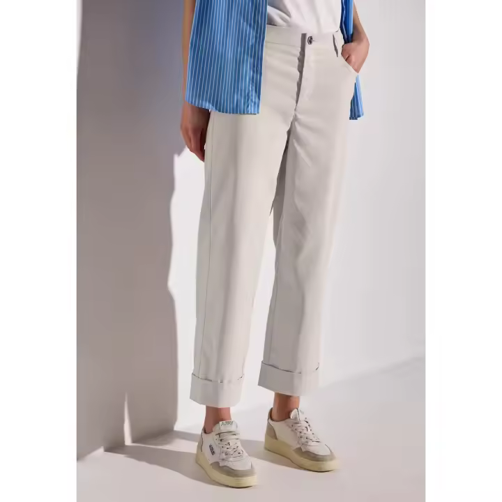 Street One Mod. PS379038 L28 - Pantalón sarga con ajuste informal y cintura alta para mujer - 1