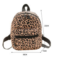 Mochila Pequeña Para Mujer Con Diseño De Leopardo Divertido Estilo Preppy Bolsa Escolar Para Adolescentes Viajes Diarios - details 9