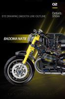 Bloques De Construcción Técnicos Clásicos Para Motocicleta Juguete De Montaje De Motocicleta Duke Harleys Locomotora Carril Racer Para Niños Regalo - details 10