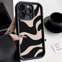 Funda De Silicona Para iPhone Con Patrón De Rayas Y Retícula De Zorro Moda Compatible Con Modelos 15 14 13 12 11 pro Max XS X XR 7 8 plus SE 2020 Cubierta Suave Antigolpes Y Anti-Resbaladizo - details 0