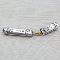 Estuche de agujas vintage-Aguja de plata Agujas de coser de almacenamiento Soporte para aguja de bordado Herramientas de costura portátiles - details 0