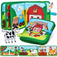 Juguete Sensorial De Montessori Para Niños Busy Board Con Historias De Animales De La Granja Juego Educativo Para El Desarrollo De Los Dedos Y Aprendizaje Preescolar Actividades De Viaje - details 0