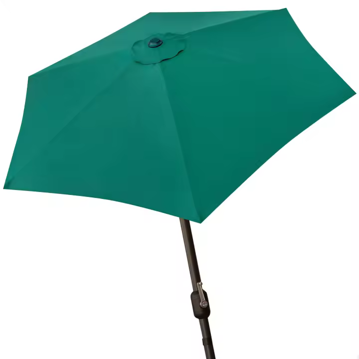 Aktive - Sombrilla jardín Ø300 cm, sombrilla grande antiviento, forma hexagonal, crema o verde, tejido poliéster reforzado 150 gr, estructura aluminio, 6 varillas, mástil Ø48 mm, sistema manivela, resistente, ventilación superior, parasol terraza - 1