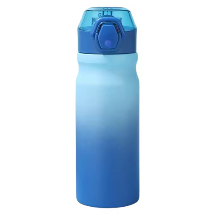 Botella de Agua Deportiva de 550ml Sin BPA Boquilla para Deportes Con Texto Motivacional Botella de Agua Prueba de fugas, Botella Deportiva Tritan de Plástico Sin BPA, Botella Motivacional para Hogar y Exterior termo (LD550) - 1