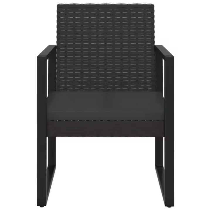 Conjunto de jardín Loop 1 sofá + 2 sillas + mesa negro - 1