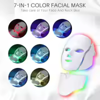 Máscara De Belleza LED Para Cara Con Terapia De Luz Roja Y 7 Colores Dispositivo De Cuidado De La Piel Rejuvenecimiento Antiarrugas Blanqueamiento Elevación Uso Doméstico - details 0