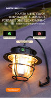 Lámpara De Camping Portátil Retro Impermeable Luz De Emergencia Dimmer Continuo Lámpara Colgante Para Acampar Al Aire Libre Y Senderismo - details 4