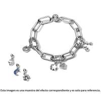 PANDORA Pulsera entrelazada Bond con cadena de plata 925, ideal para regalar en cumpleaños de pareja - details 1