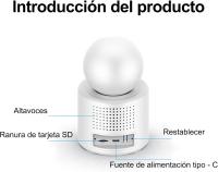 Cámara de Interior orientable, videollamadas, cámara Inteligente, Monitor de bebé, vigilancia de vídeo, Pantalla HD de 2,8 Pulgadas, con Infrarrojos nocturnos - details 3
