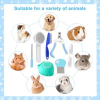 Kit De Cepillado Para Gatos 8 Piezas Con Peine Antipulgas Champú Para Mascotas Cepillo Antihair Y Cepillo De Dientes De Silicona - details 1