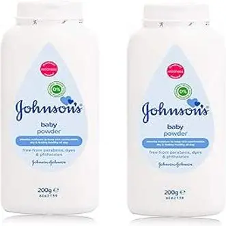 Johnson's Baby Talco, Polvo, suave para pieles sensibles y uso diario, pack 2 unidades, 200 g - 1