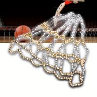 Red De Baloncesto Duradera De Acero Galvanizado Red De Objetivo Clásica De Deporte Cadena De Acero Red De Baloncesto - details 5