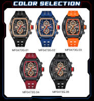Reloj De Pulsera Deportivo Militar MINI FOCUS Para Hombre Con Cronógrafo Y Manos Luminosas Correa De Silicona Resistente Al Agua Color Azul Moda Casual - details 5